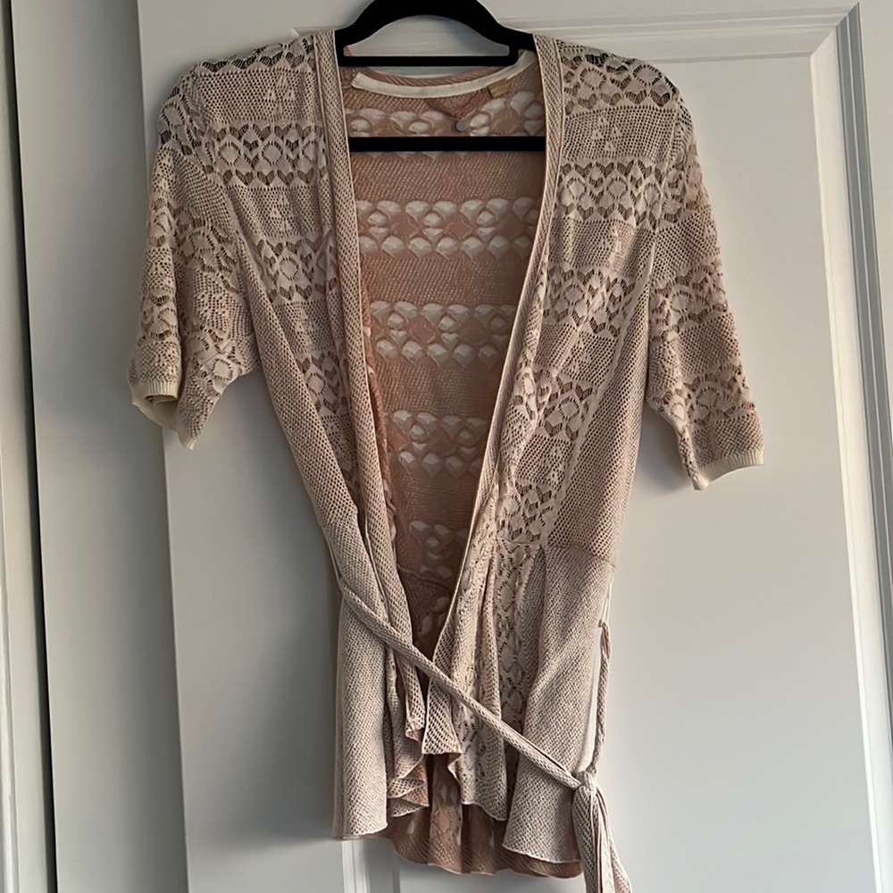 Anthro short sleeve shawl
